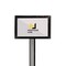 Montour Line Sign Frame Floor Standing 7 x 11 in. H Satin Stainless Steel FS200-711-H-SS - alternate 1